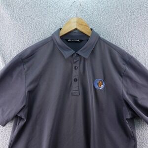 Travis Mathew Mens L‎ Gray Golf Polo Performance Stretch Golfer Golfing Rugby